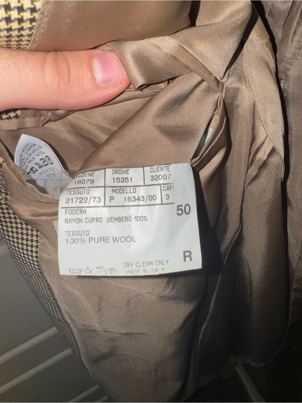 Canali Tan and Brown Houndstooth Sport Coat - Picture 8 of 13